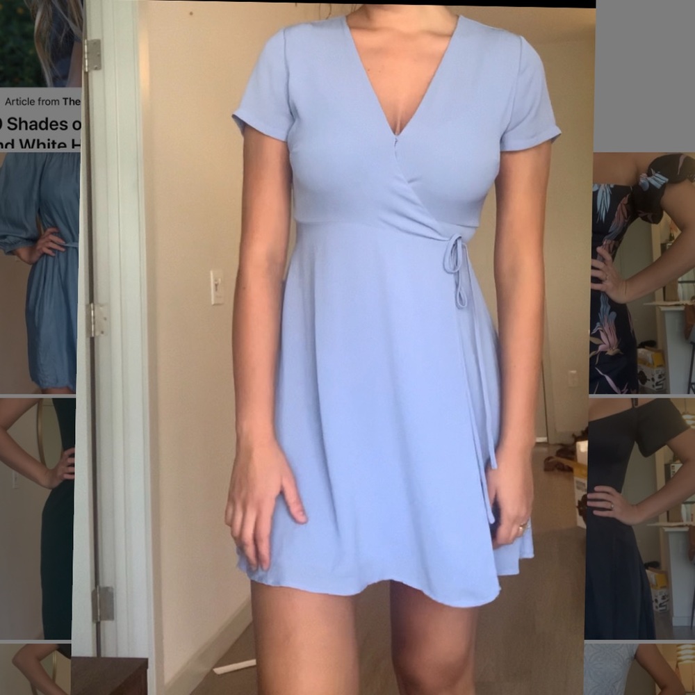 Lush baby blue dress